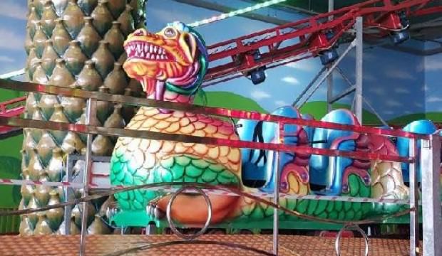 Lunaparkta facia! Çocuğun ayağı koptu