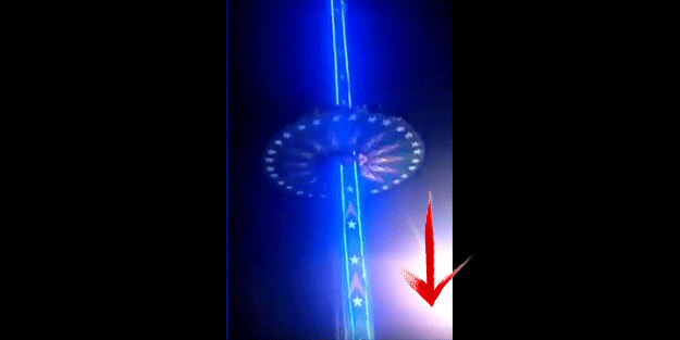 Lunaparkta facia! Oyuncak yere böyle çakıldı