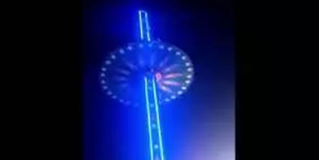 Lunaparktaki korkunç kaza böyle görüntülendi