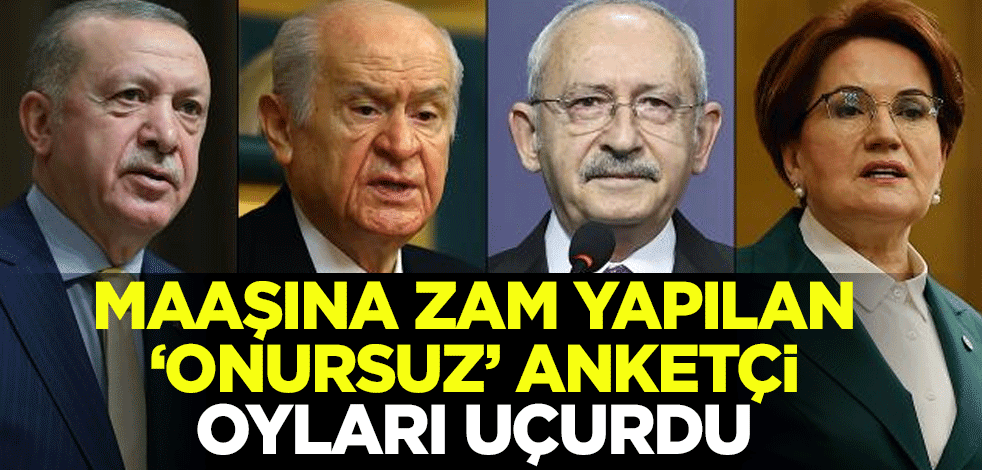 Maaşına zam yapılan 'onursuz' anketçi oyları uçurdu