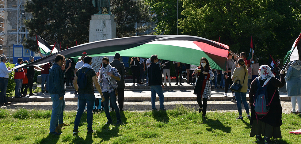 Macaristan’da Filistin’e destek eylemi