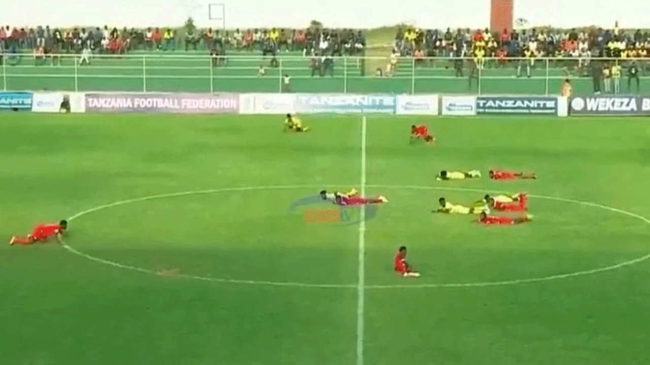 Maçı arılar bastı: Tüm futbolcular yere yatarak kurtuldu