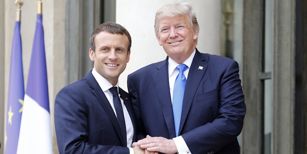 Macron ezber bozdu! 'OlanlarÄ±n suÃ§lusu Donald Trump'