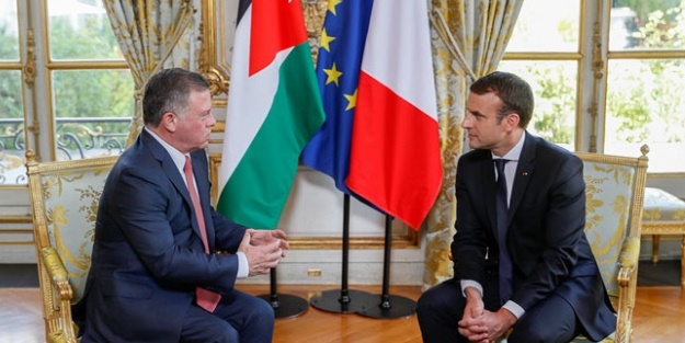 Macron Ürdün Kralı 2. Abdullah ile görüştü