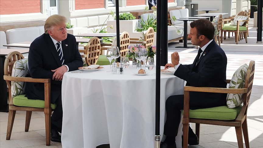 Macron ve Trump G7 zirvesi öncesinde bir araya geldi