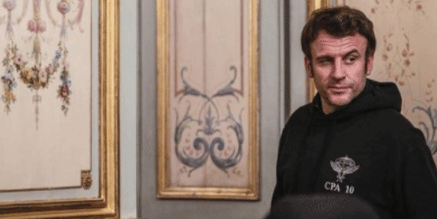 Macron'un kıyafetini gören inanamadı