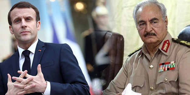 Macron’dan darbeci Hafter’e çağrı!