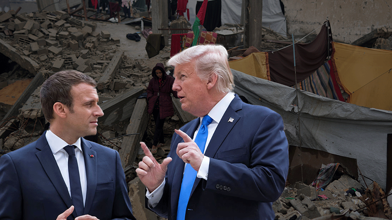 Macron'dan Trump’a tepki! "Gazze boş bir arazi değil, 2 milyon insan yaşıyor"