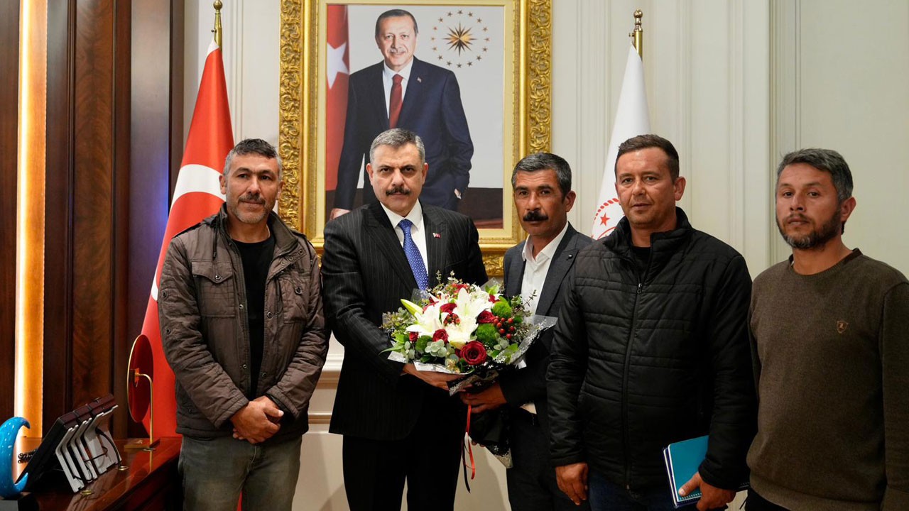 Maden işçilerinden Bakan Mustafa Çiftçi’ye teşekkür ziyareti