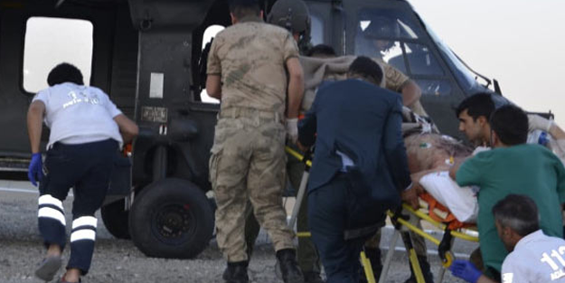Maganda kurşunuyla ağır yaralandı, Sikorsky'le hastaneye taşındı