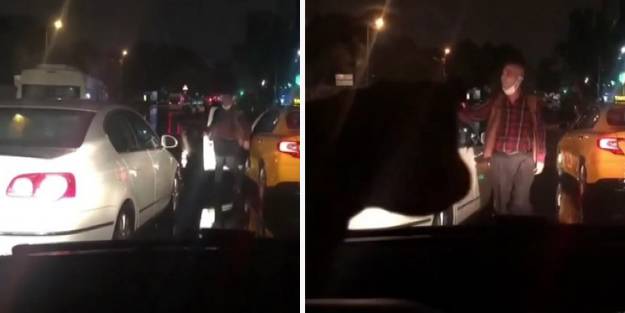 Maganda taksici, dehşeti yaşattı! O anlar anbean kaydedildi
