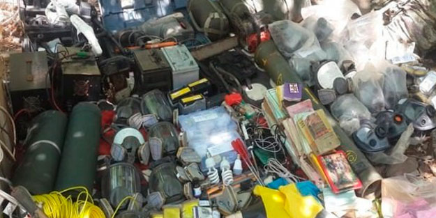 Mağarada tanksavar füzesi ve drone ele geçirildi