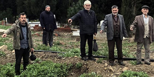 Mahalle sakinleri mezarlıkta toplanıp tepki gösterdi!