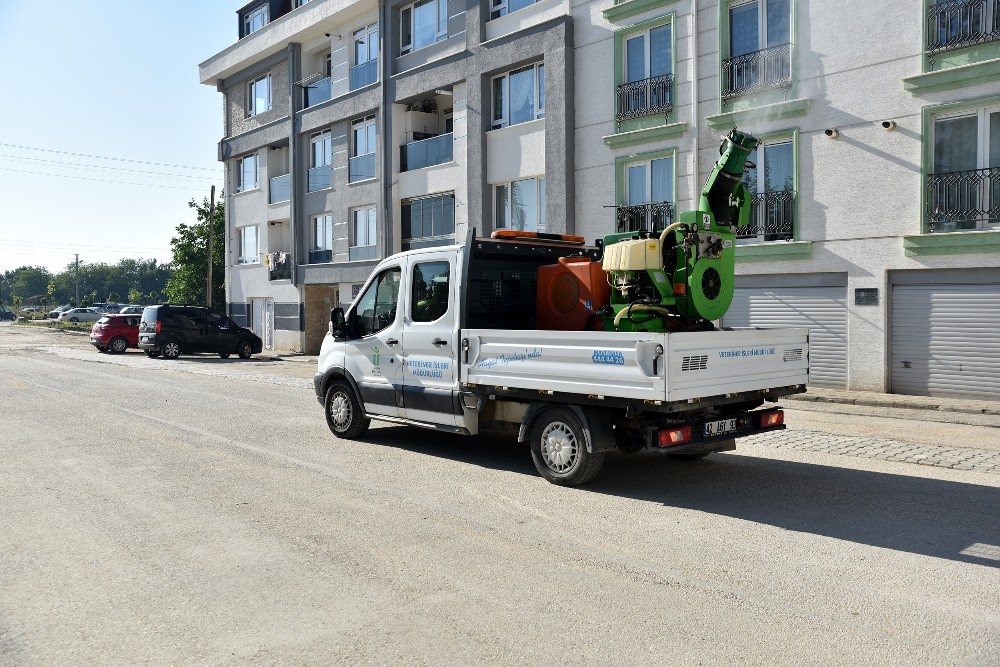 Mahallelerde sinek ilaçlaması sürüyor 