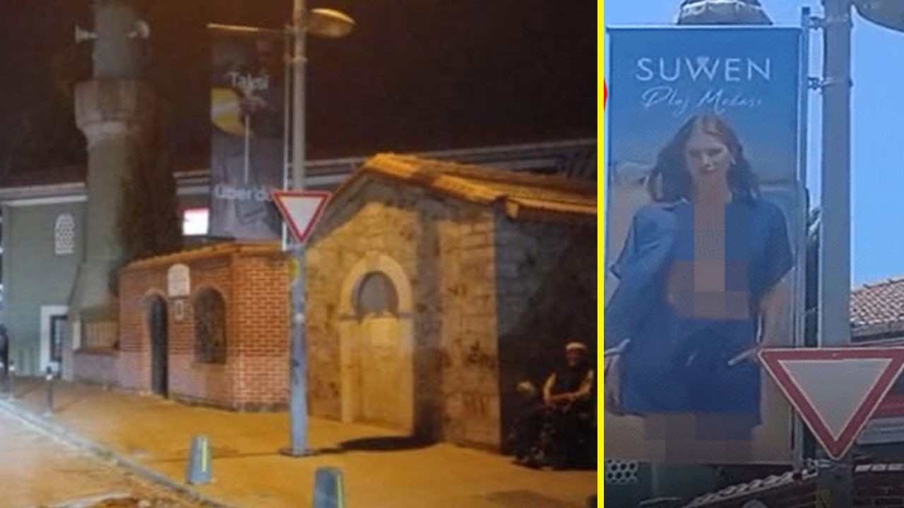 Mahalleliler tepki göstermişti! Akit yazdı edepsiz reklam kaldırıldı