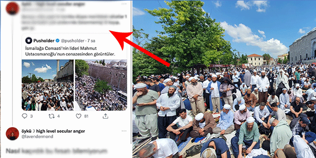 Mahmut Hocaefendinin cenaze töreni için yazılana bak! Yakalayın bu kudurmuş köpeği