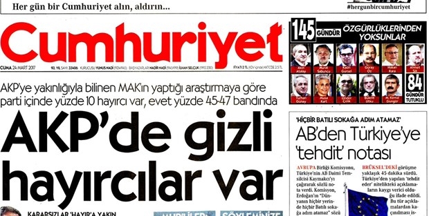 MAK araştırma şirketinden Cumhuriyet'in haberine açıklama