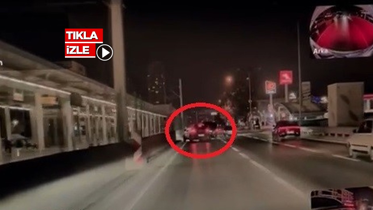 Makas atan magandanın yaptığı kaza kamerada