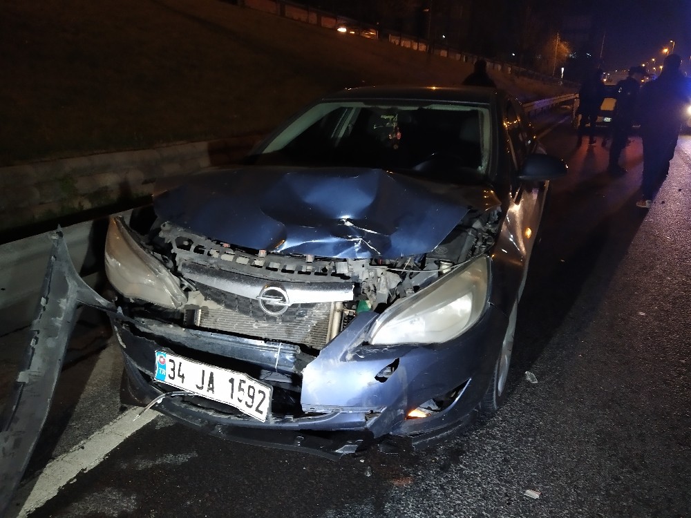 Makas atan sürücü zincirleme kaza neden oldu: 1 yaralı 