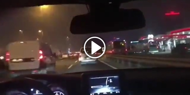 Makas atarken çarpıp kaçan maganda kamerada