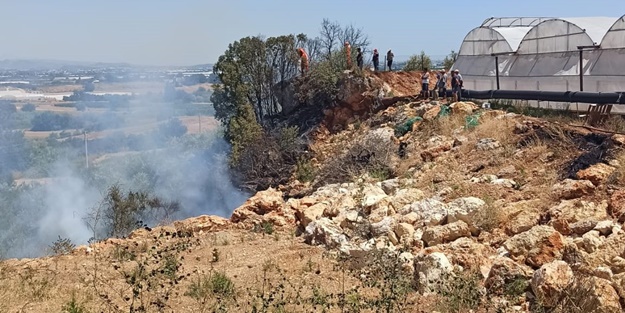 Makilik alanda çıkan yangın seralarda hasara neden oldu