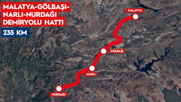Malatya-Gölbaşı-Narlı-Nurdağı demir yolu hattı yeniden hizmette