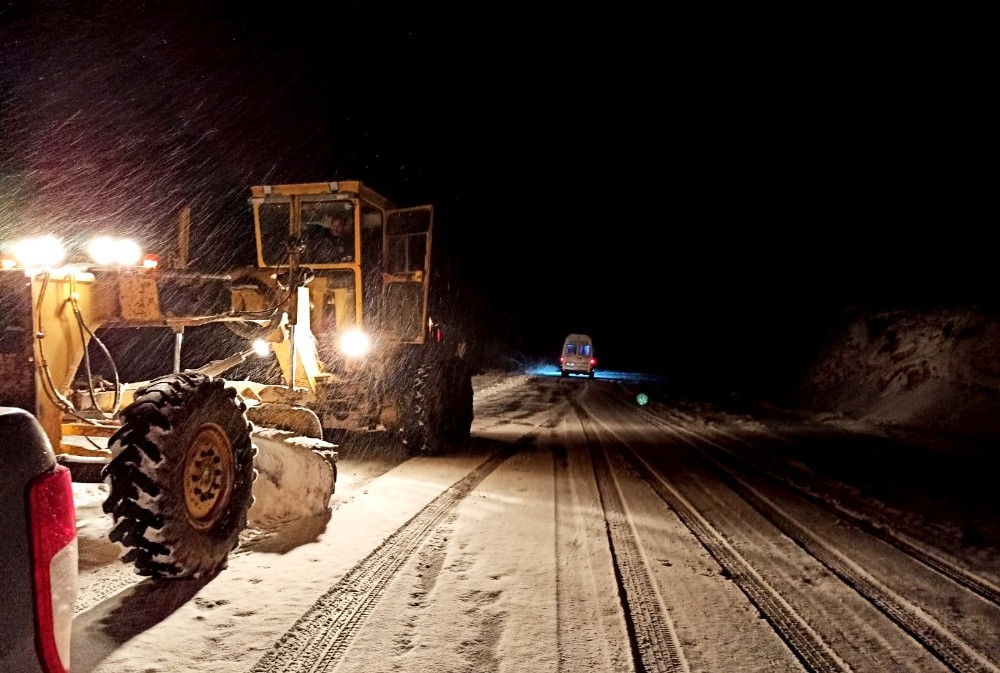 Malatya’da 26 kırsal mahalle yolu kar nedeniyle kapalı 