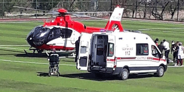 Malatya'da helikopter sahaya indi
