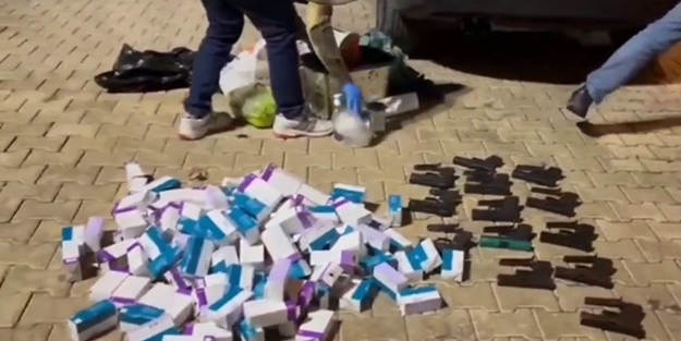 Malatya’da çok sayıda silah ve uyuşturucu hap ele geçirildi