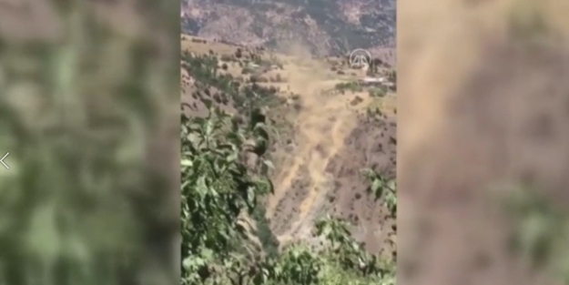 Malatya'da deprem anında korkutan görüntü