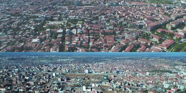 Malatya’da deprem öncesi ve sonrası çekilen görüntüler yıkımın boyutunu gözler önüne serdi