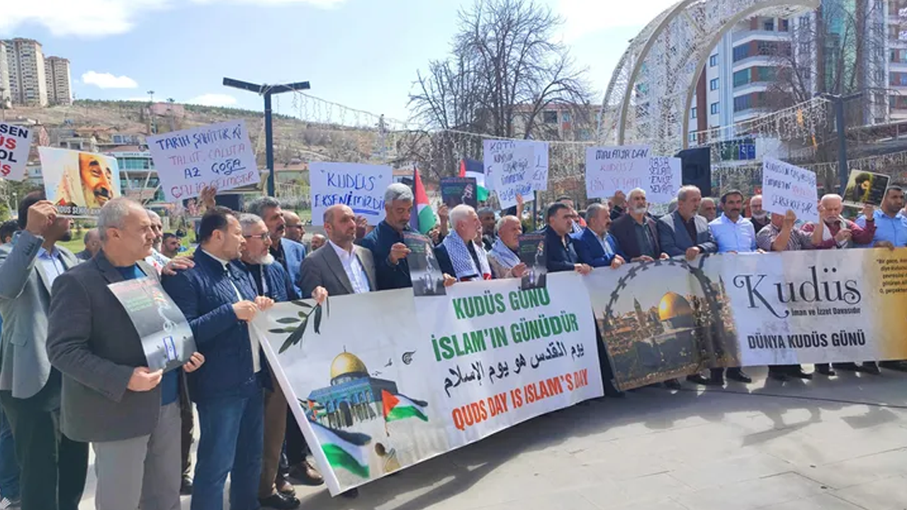 Malatya'da Filistin protestosu: 