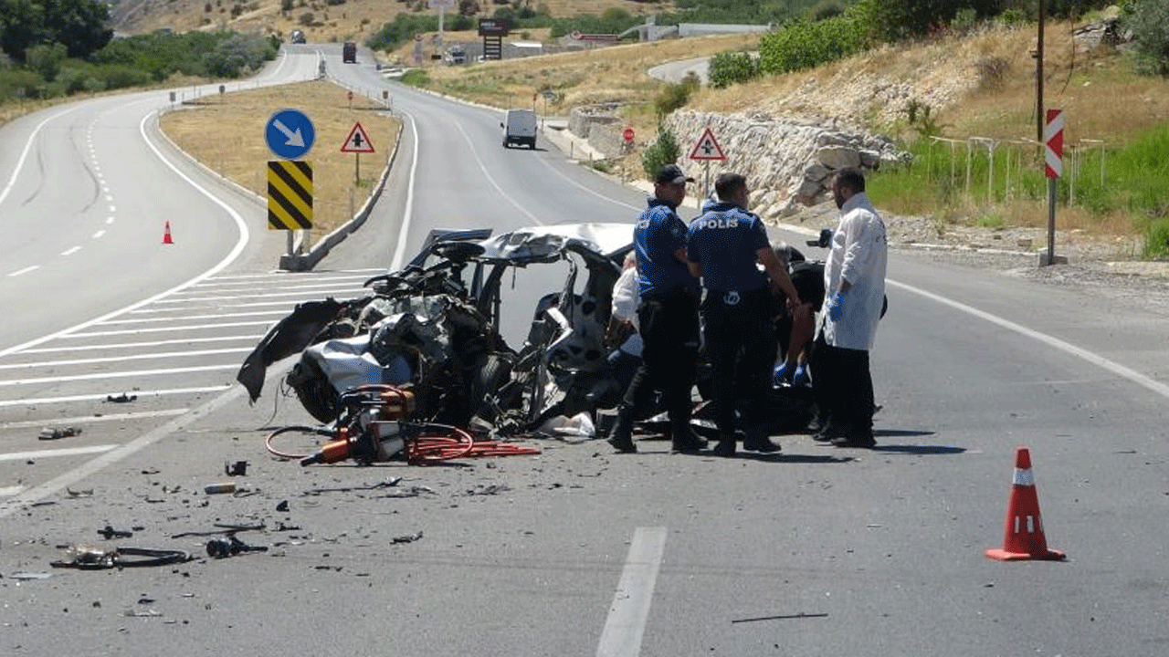 Malatya’da korkunç kaza! 1 ölü 2 yaralı