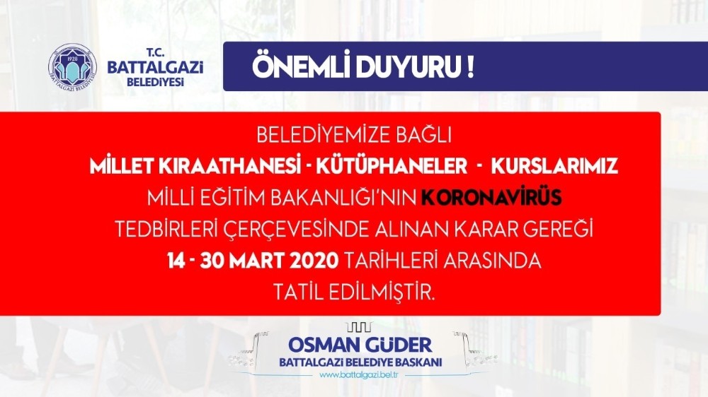 Malatya’da Korona virüs tedbirleri 
