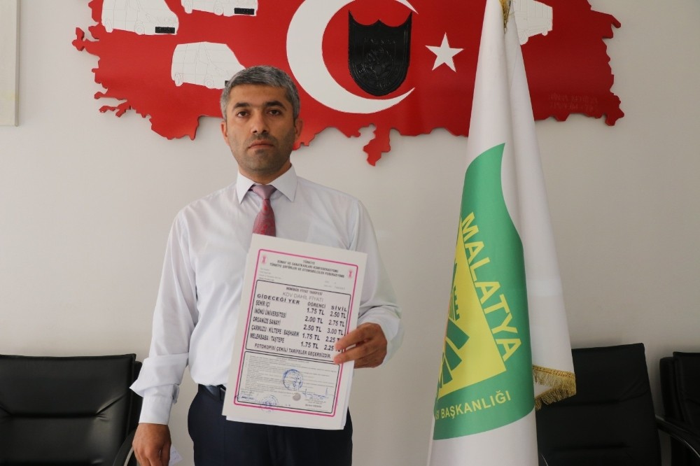 Malatya’da minibüs ve okul servis ücretleri zamlandı 