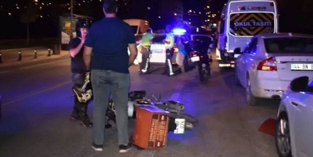 Malatya'da motokurye yaralandı