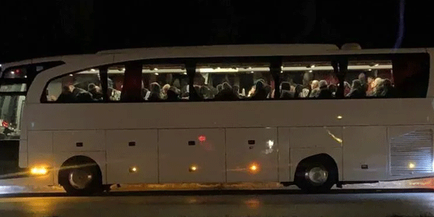 Yolcu otobüsünde kepazelik