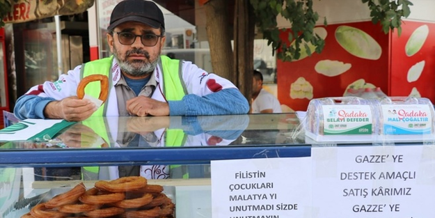 Malatyalı tatlıcıdan örnek davranış: Günlük satışını Gazze'ye bağışladı