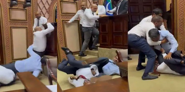 Maldivler Meclisi'nde ilginç anlar!