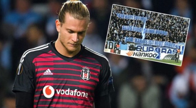 Malmö taraftarından Loris Karius'a göndermeli pankart