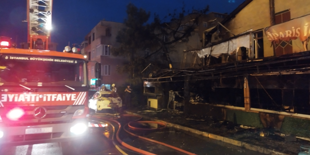 Maltepe’de korkutan iş yeri yangını