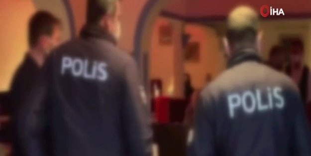 Pavyona çevrilen işyerine baskın böyle görüntülendi