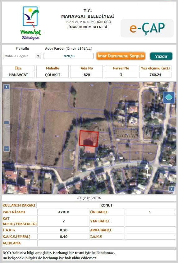 Manavgat Belediyesi’nden E-İmar uygulaması 