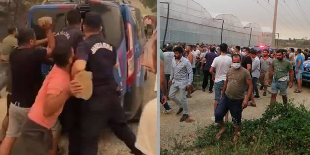 Manavgat yangınını çıkardıkları iddia edilen 3 şüpheliye linç girişimi!
