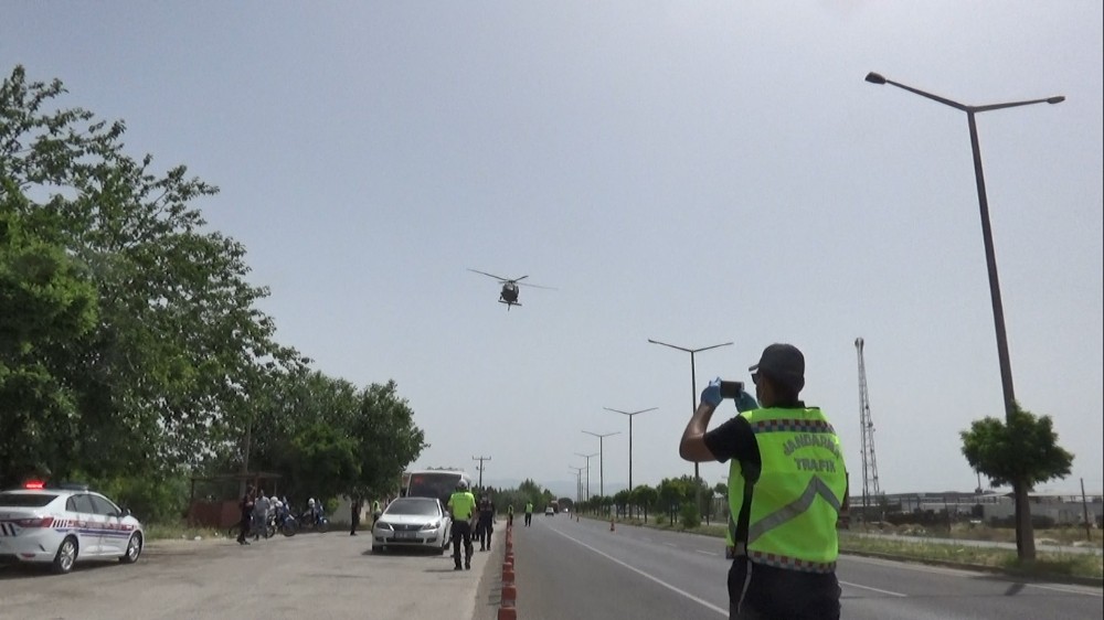 Manisa’da helikopterli denetim 