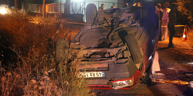 Manisa'da otomobil takla attı: 1 ölü