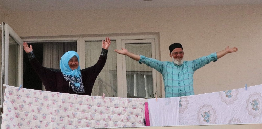 Manisalıların balkonda spor keyfi 