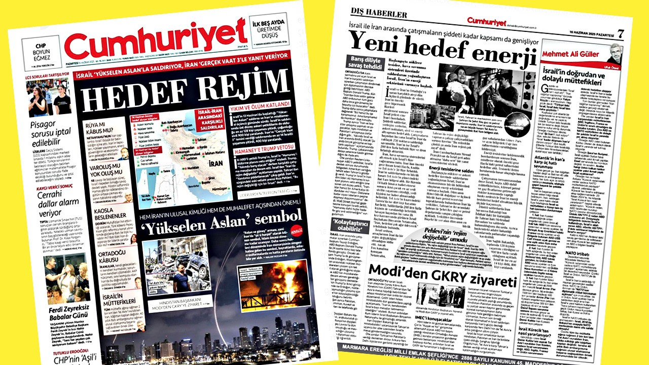 Manşette farklı devam sayfasında farklı haber! Saltanat karşıtı Cumhuriyet ne deniyor?