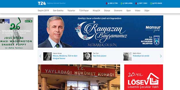 Mansur Yavaş PKK'ya övgüler düzen siteye reklam verdi