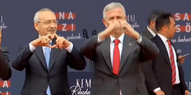 Mansur Yavaş'ın kalp işareti ile imtihanına Erdoğan'lı cevap! Sosyal medya yıkıldı